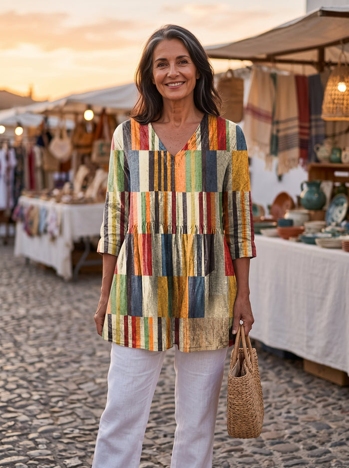 Avery | Blusa Amplia con Diseño Vibrante