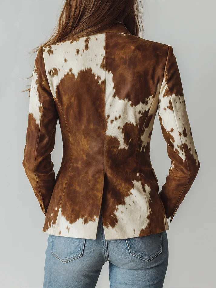 Manuela | Blazer con estampado animal print vintage