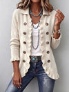 Casilda | Chaqueta de punto marfil con volantes