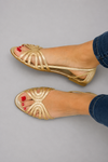 Leonora | Sandalias Doradas Luz de Verano