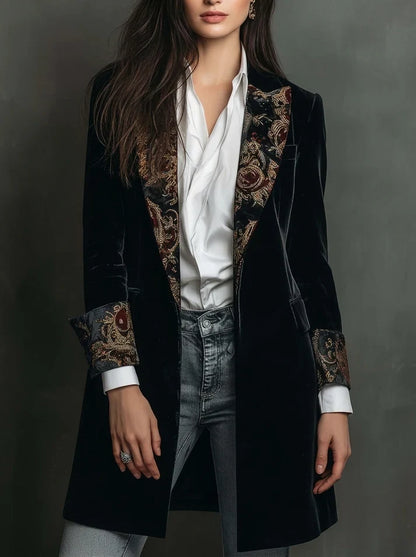 Marta | Blazer entallado con estampado barroco