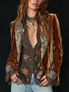 Marcela | Blazer de patchwork con estampado floral vintage