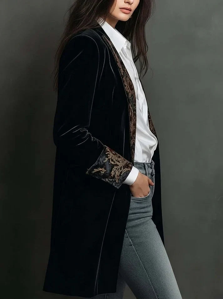 Marta | Blazer entallado con estampado barroco