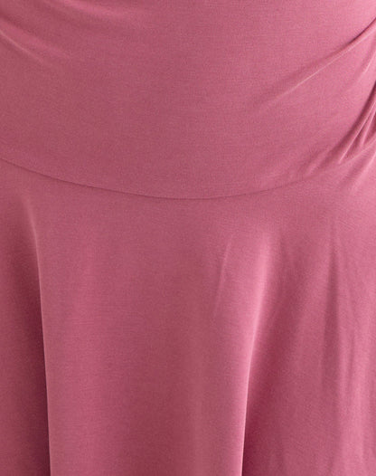 VESTIDO MINIO SUMO DE CUPRO EN ROJO FRAMBUESA