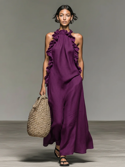 Lua | Vestido maxi con bolsillos