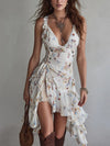 Valentina | Vestido mini de viscosa con tirantes finos