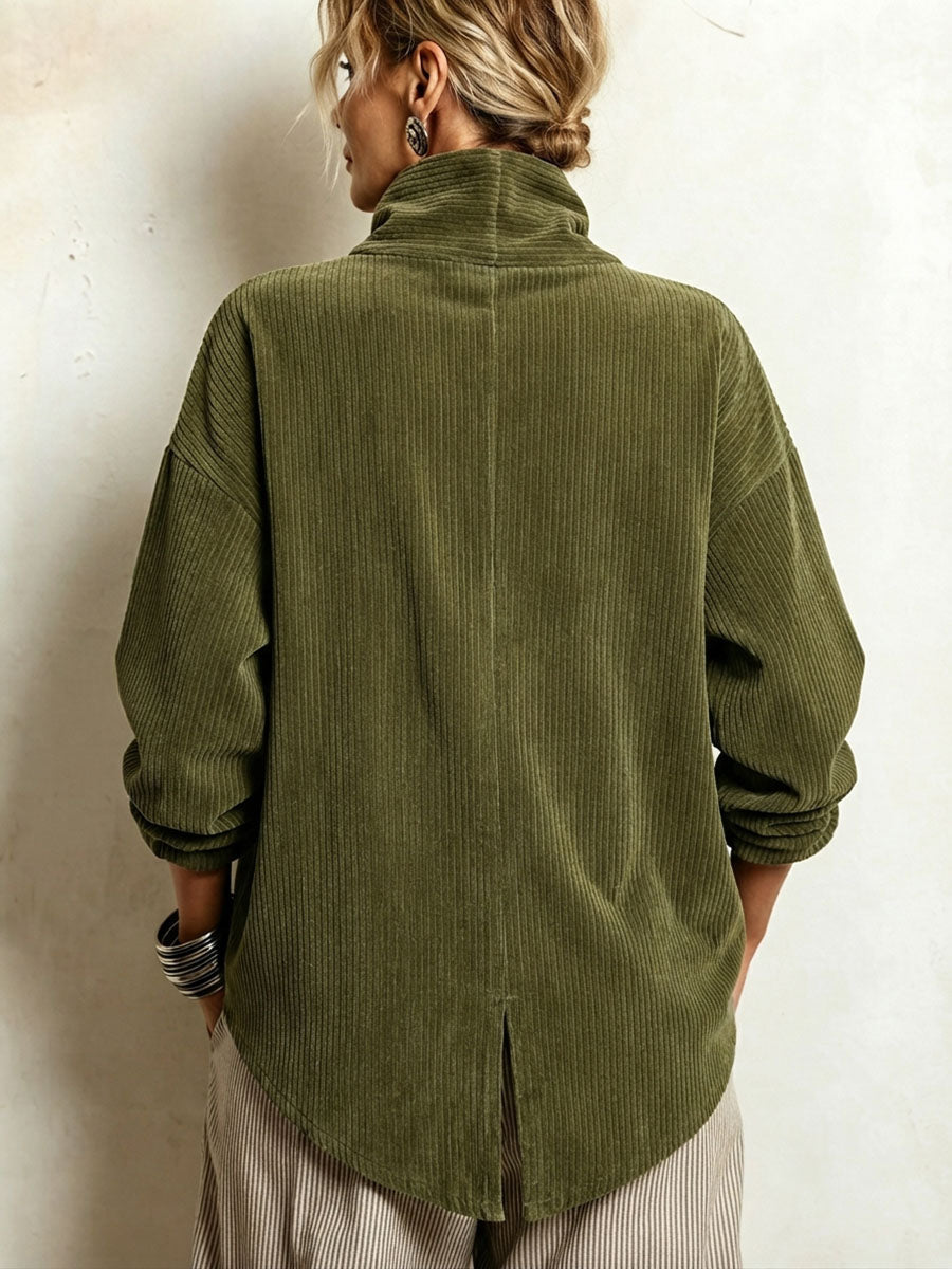 Olivia | Jersey de pana con cuello alto