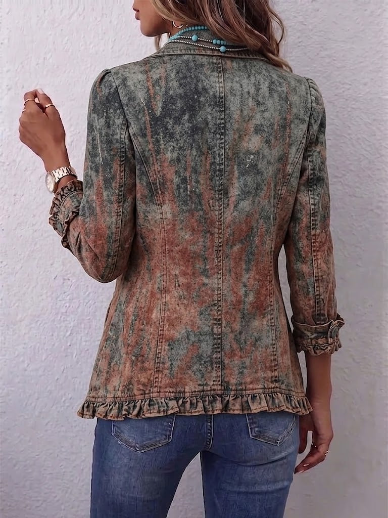 Aurora | Chaqueta degradado texturizado con volantes