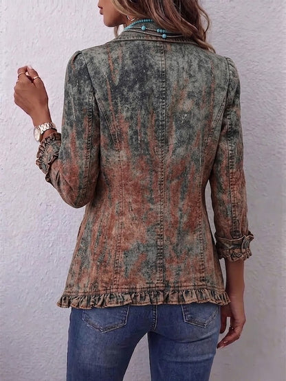 Aurora | Chaqueta degradado texturizado con volantes