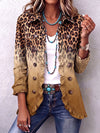 Trinidad | Chaqueta blazer leopardo ocre con volantes