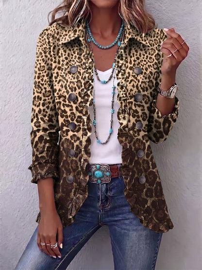 Belén | Chaqueta leopardo con volantes
