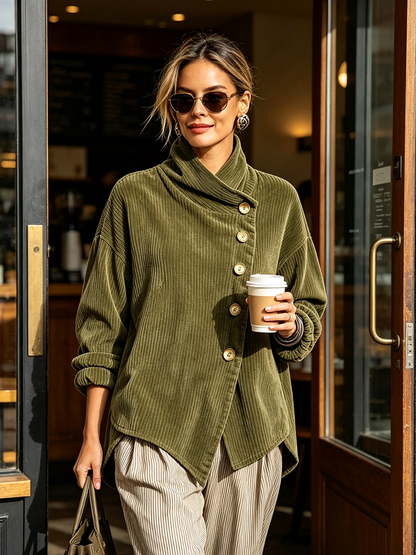 Olivia | Jersey de pana con cuello alto